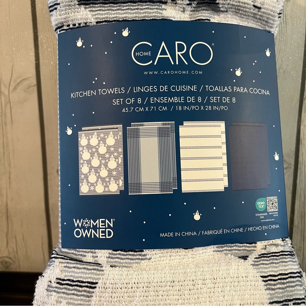 NWT Caro Home Blue and White Kitchen Towels